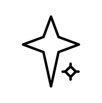Simple and Elegant Star Icon Design with Sparkle Element for Graphics イラスト素材