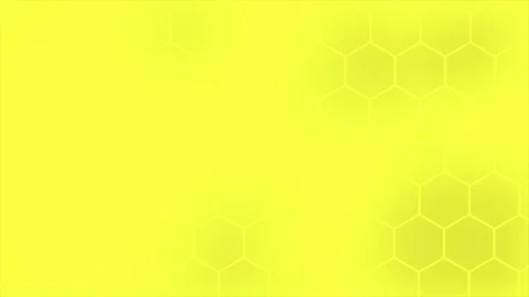 Simple and elegant Yellow hexagonal pattern futuristic minimal background Stock Footage 296055383