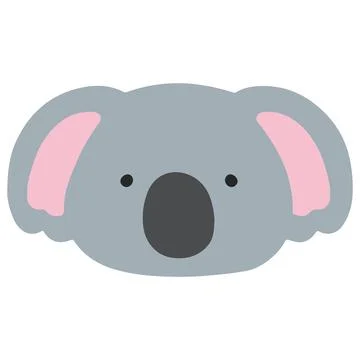 Simple and flat colored Koala Stock Illustration