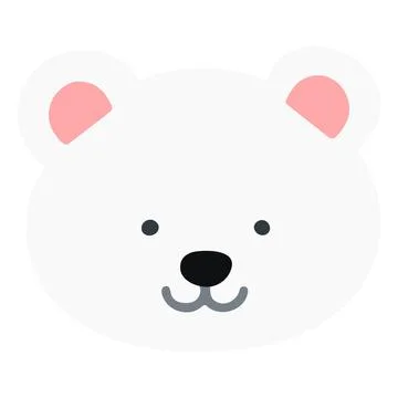 Simple and flat colored Polar Bear Stock Illustration