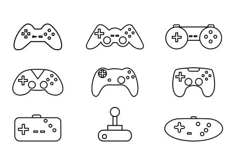 Simple and flat gaming symbol Stock Illustration