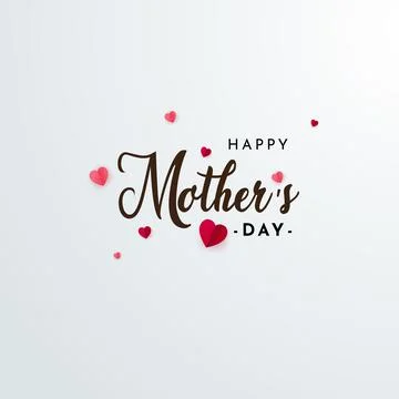 Simple and flat mother's day design with love vector. mother's day design Stock Illustration