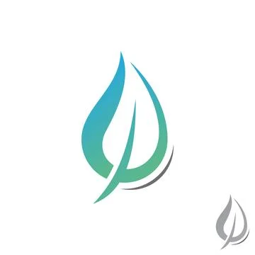 Simple and flat style leaf for element design Stock Illustration