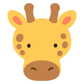 Simple and flat yellow Giraffe Stock Illustration