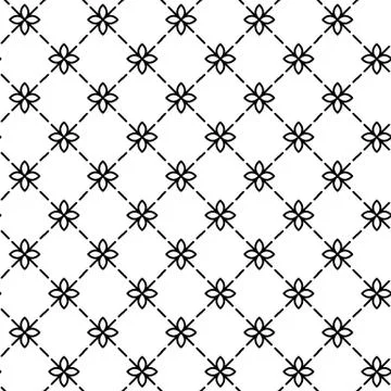 Simple and graceful floral pattern design template, Elegant lineart logo design Stock Illustration