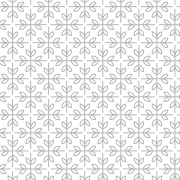 Simple and graceful floral pattern design template, Elegant lineart logo design Stock Illustration