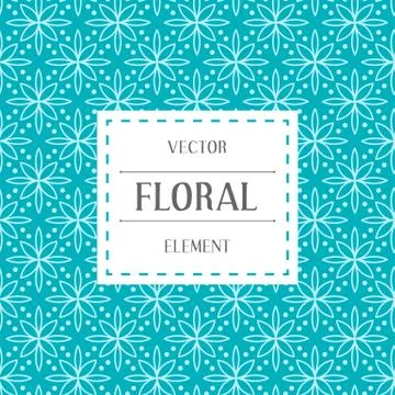 Simple and graceful floral pattern design template, Elegant lineart logo design Stock Illustration