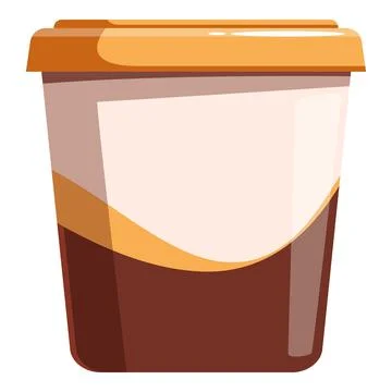 Simple and graphically appealing illustration of a plastic coffee cup with an 스톡 일러스트