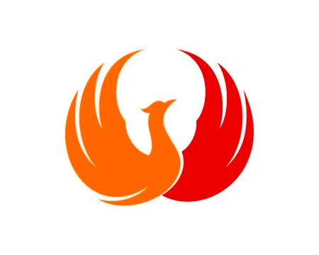 Simple and luxury phoenix Stock Illustration