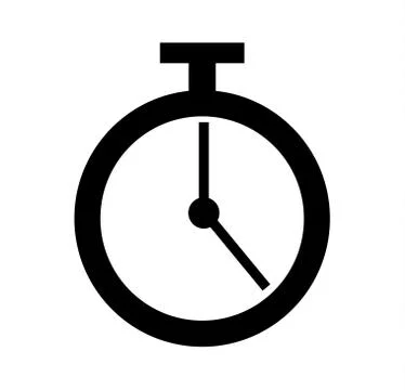 A simple and minimal stopwatch timer icon Illustrazione stock