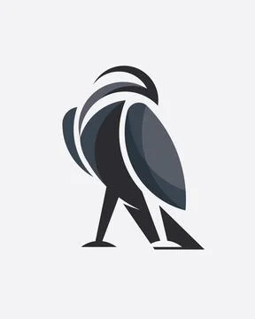 Simple and minimalist eagle bird illustration Stock Illustration