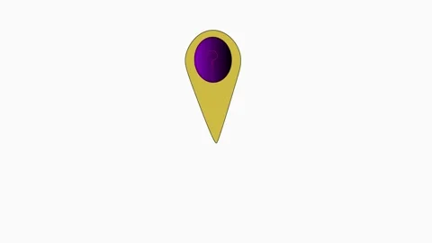 Simple and modern animation of a location pin with a check mark, symbolizin.. Video stock 308095394