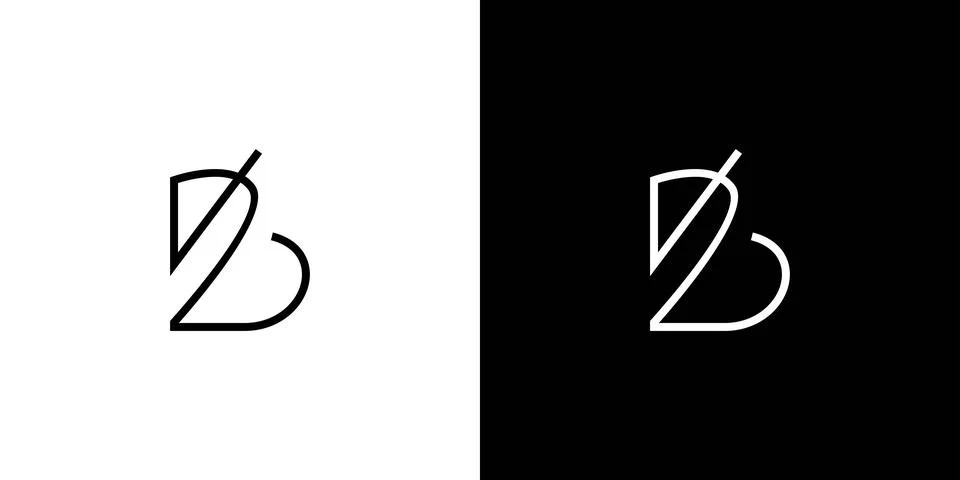 Simple and modern B initials logo design 2 Stock Illustration