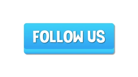 A simple and modern blue “Follow Us” button icon, perfect for websites, social m Stock Footage 331356580