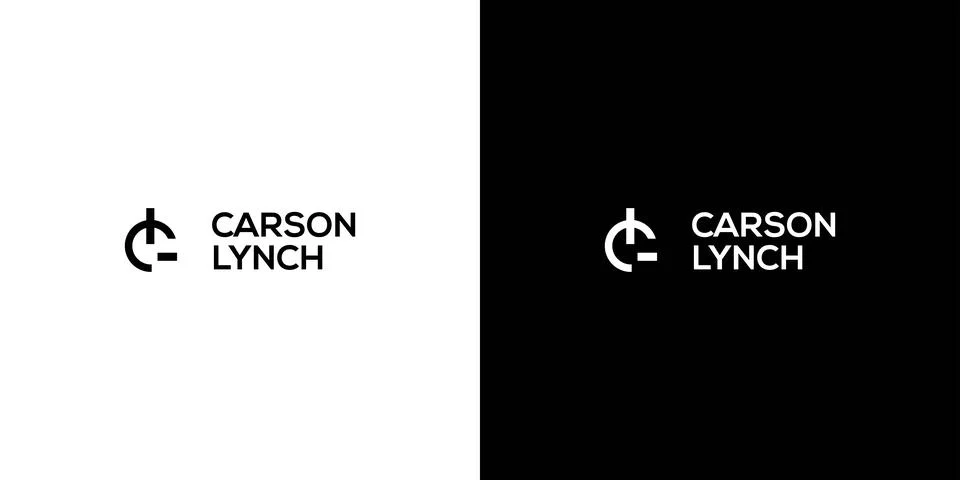 Simple and modern CL initials logo 2 Stock Illustration