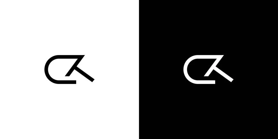 Simple and modern CR initials logo Illustrazione stock