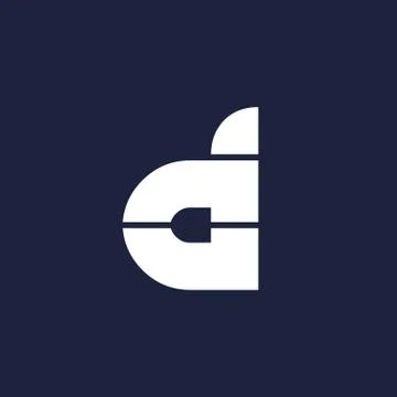 Simple and modern initials D logo design Stock Illustration
