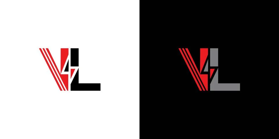 Simple and modern letter VL initials electric logo design Stock Illustration