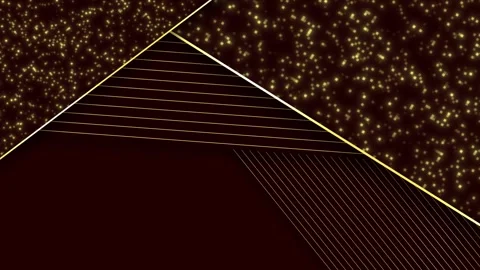 Simple and modern luxury golden lines Red background Video stock 296303553