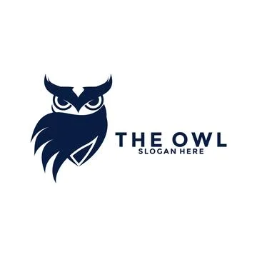 Simple and Modern owl shield Logo for company, business, community, team, etc Stock Illustration
