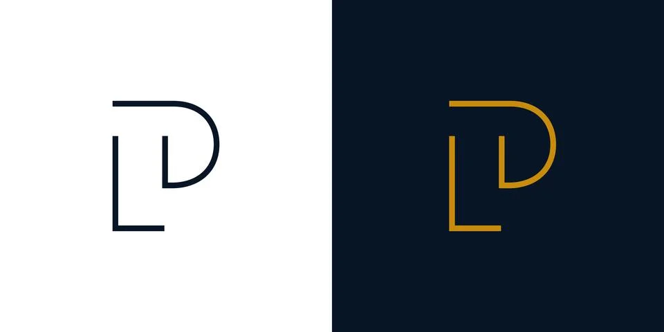 Simple and modern P logo design Stock Illustration