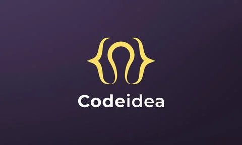 Simple and modern power code logo Illustrazione stock