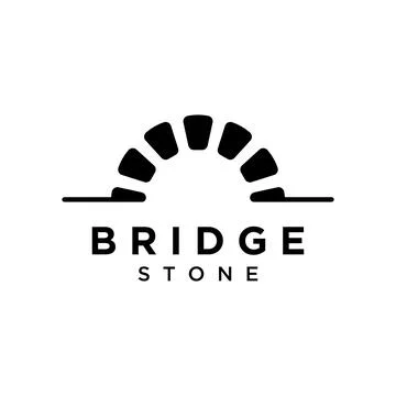 Simple and modern stone bridge building template logo creative design. Ilustración de archivo