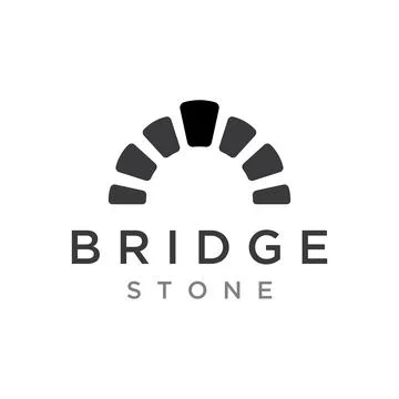 Simple and modern stone bridge building template logo creative design. Ilustración de archivo