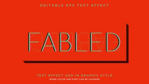 Simple and modern text effect style vector Stock Illustration