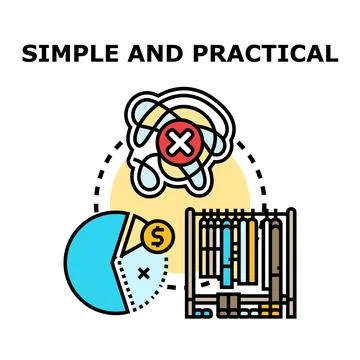 Simple and practical solution concept for efficient organization Stock Illustration