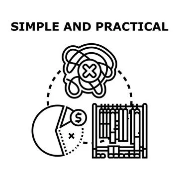 Simple and practical solution concept for efficient organization Stock Illustration