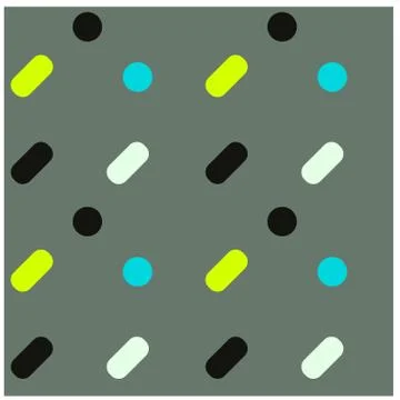 Simple and round friendly seamless pattern Stock Illustration