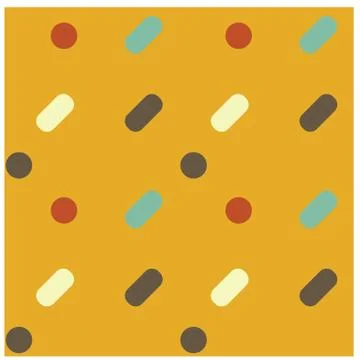 Simple and round friendly seamless pattern Stock Illustration