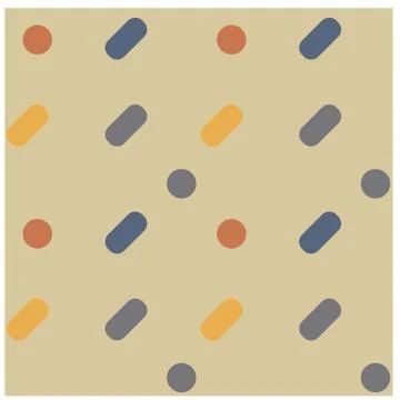 Simple and round friendly seamless pattern Stock Illustration