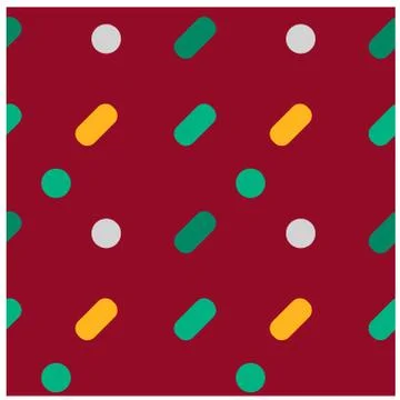 Simple and round friendly seamless pattern Illustrazione stock