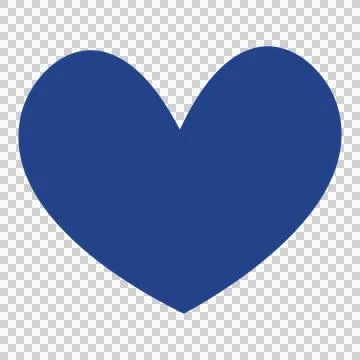 Simple and solid blue heart icon, suitable for projects related to love and.. Stock Illustration