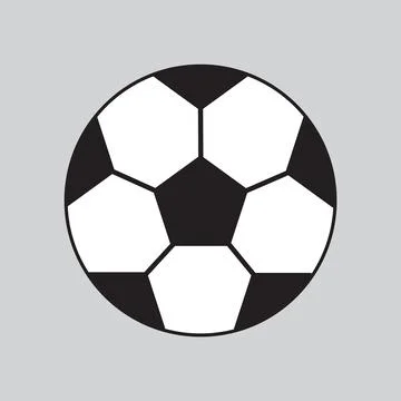 Simple and solid football ball icon Stock Illustration
