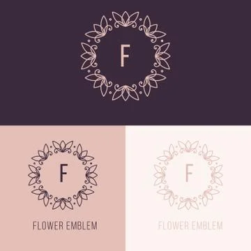 Simple and stylish monogram design template Stock Illustration