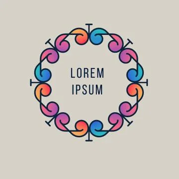 Simple and stylish monogram design template Stock Illustration