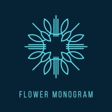Simple and stylish monogram design template Stock Illustration