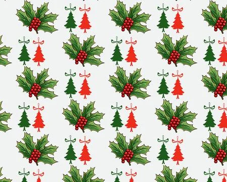 A Simple and Symmetrical Pattern for Christmas Stock Illustration