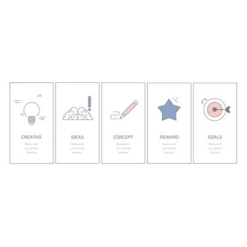 Simple and trendy web design set Stock Illustration
