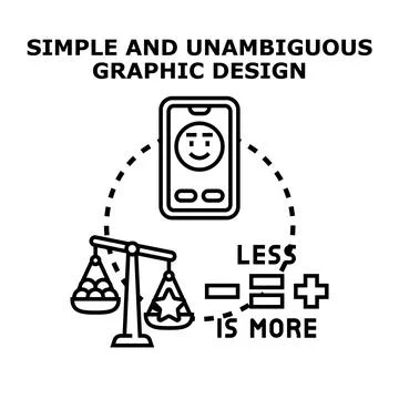 Simple and unambiguous graphic design concept using scale Stock Illustration