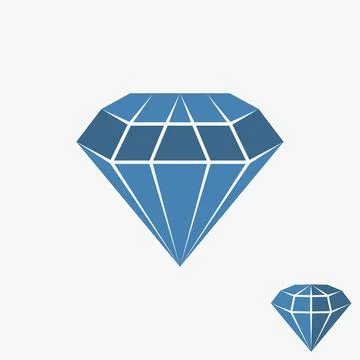 Simple and unique diamond or heptagon on 3D with triangle cutting image Stock Illustration