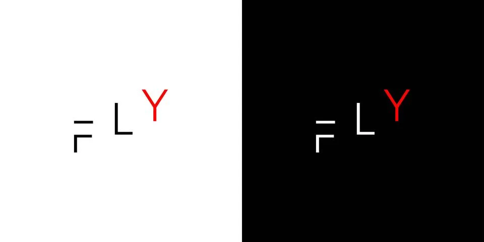Simple and unique fly logo design Stock Illustration