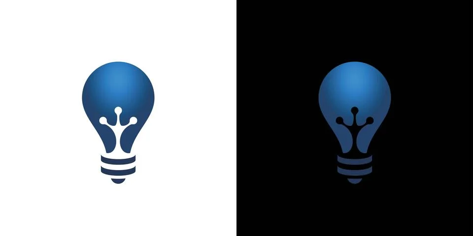 Simple and unique frog leg combination lamp logo design Illustrazione stock