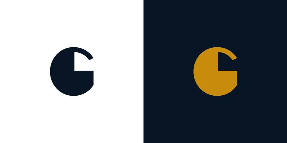 Simple and unique G logo design Stock Illustration