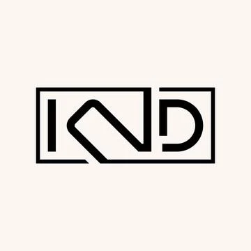Simple and unique letter K2D font in cut connect line with square bounder Illustrazione stock