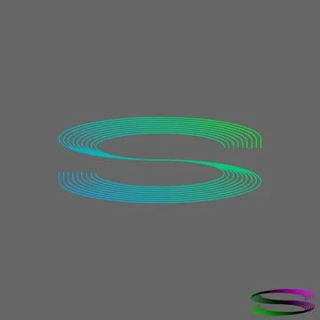 Simple and unique letter or word S font with lines attractive image graphic Stock Illustration