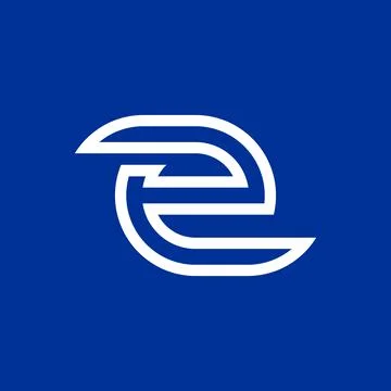 Simple and unique letter or word E lowcase font on line out or art image graphic Stock Illustration